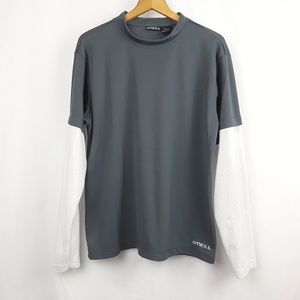 O'Neill Thermal Sleeve Gray and White Shirt